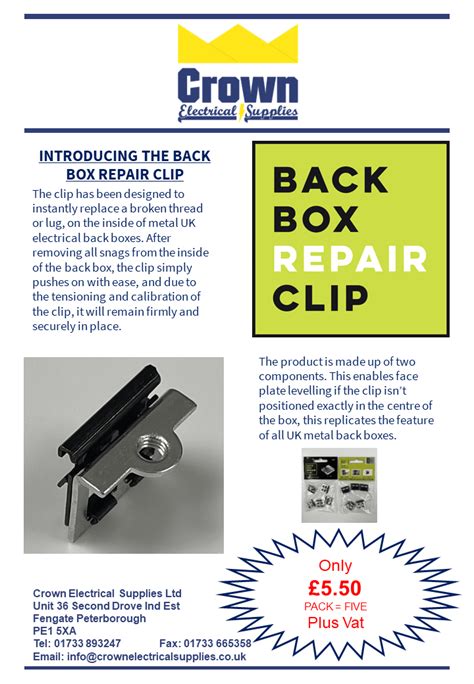 electrical back box repair kit|3.5mm tap for back boxes.